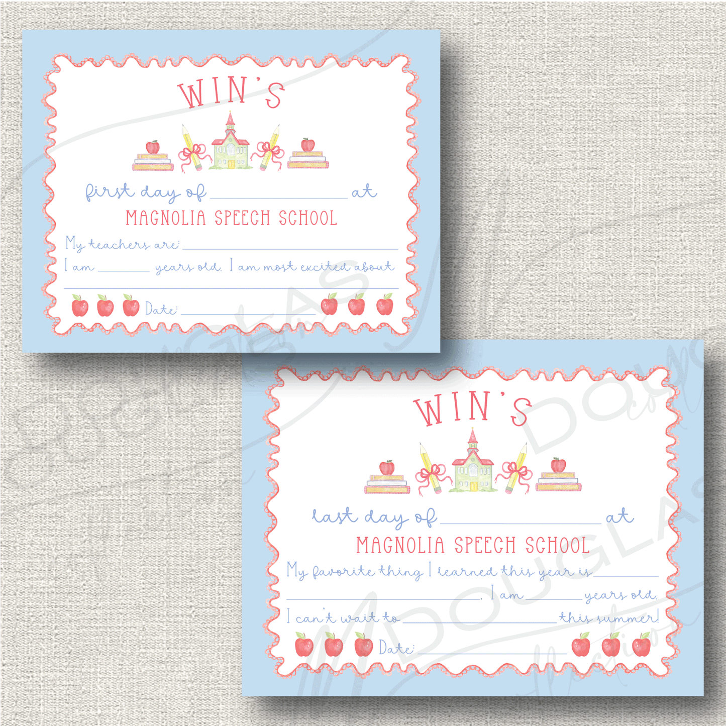 Schoolhouse Rock - First Day & Last Day of School Reversible Sign