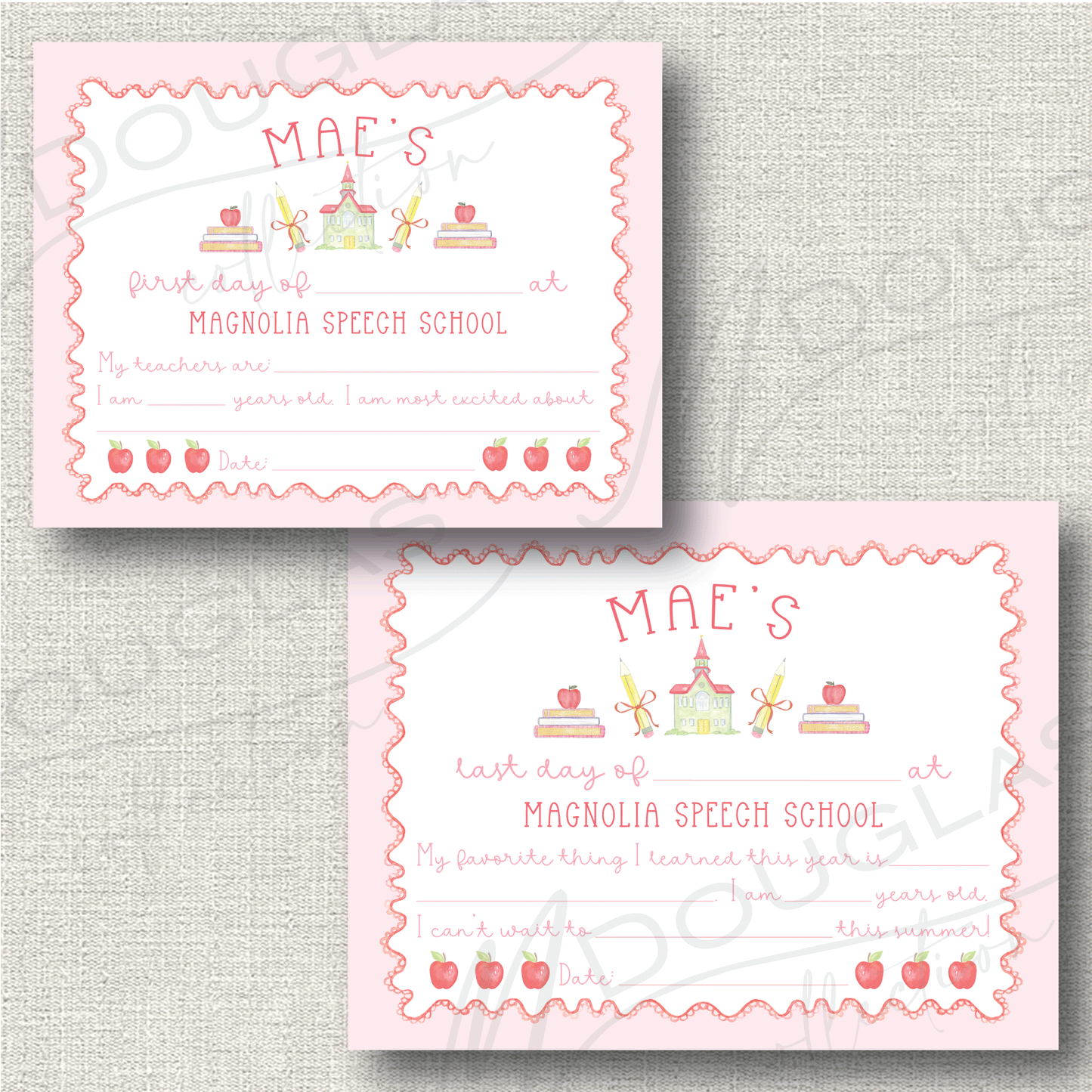 Schoolhouse Rock - First Day & Last Day of School Reversible Sign