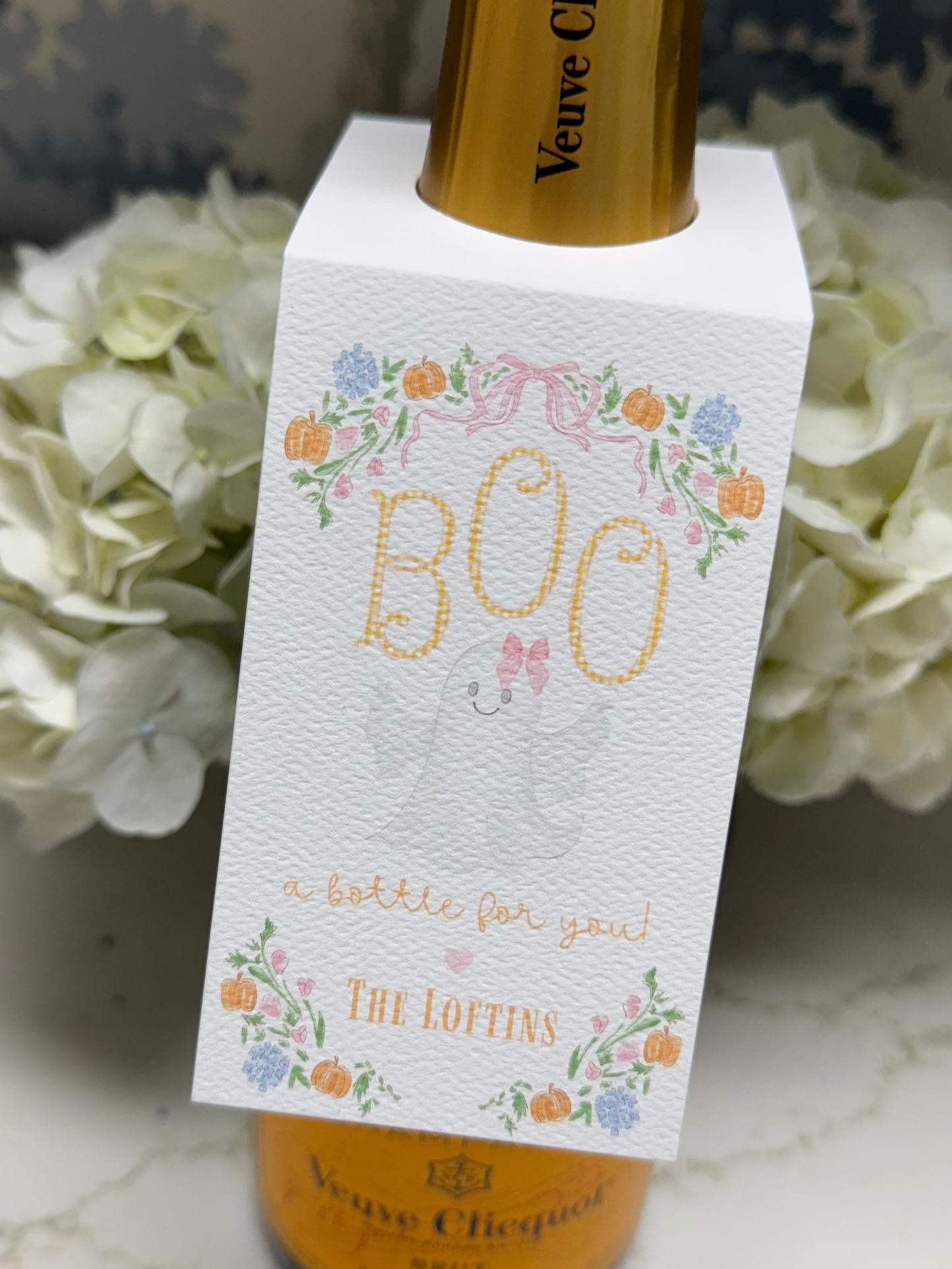 Boo! A bottle for you! Wine Tags