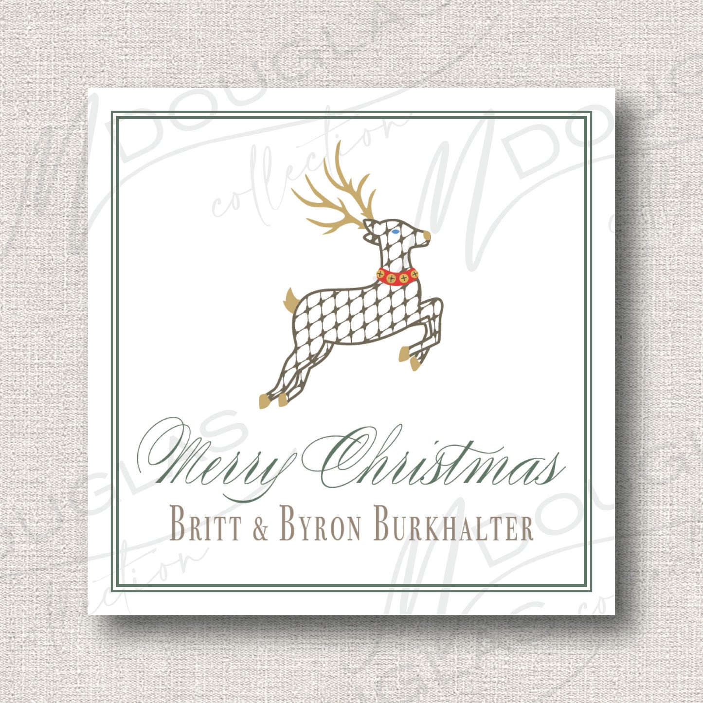 Chic Reindeer - Christmas Tag