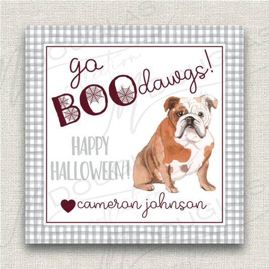 Halloween Tags - Go BOOdawgs!