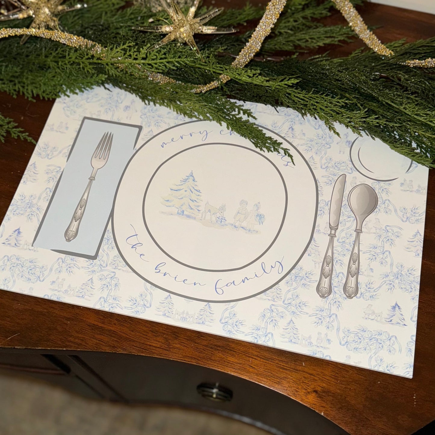 Toile Placemat Pad