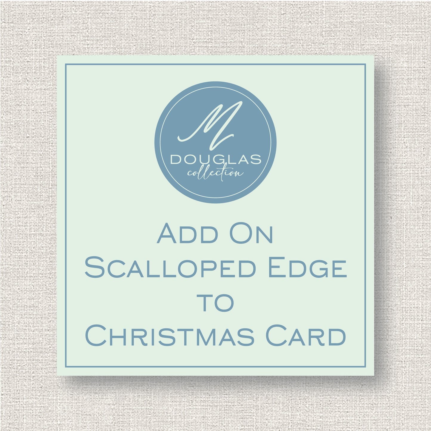 Add on SCALLOPED EDGE to Custom 5x7 Christmas Card