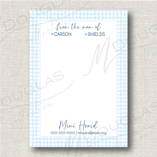 From the mom of.... | Notepad - Baby Blue