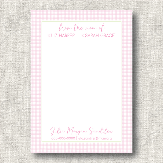 From the mom of.... | Notepad - Pink
