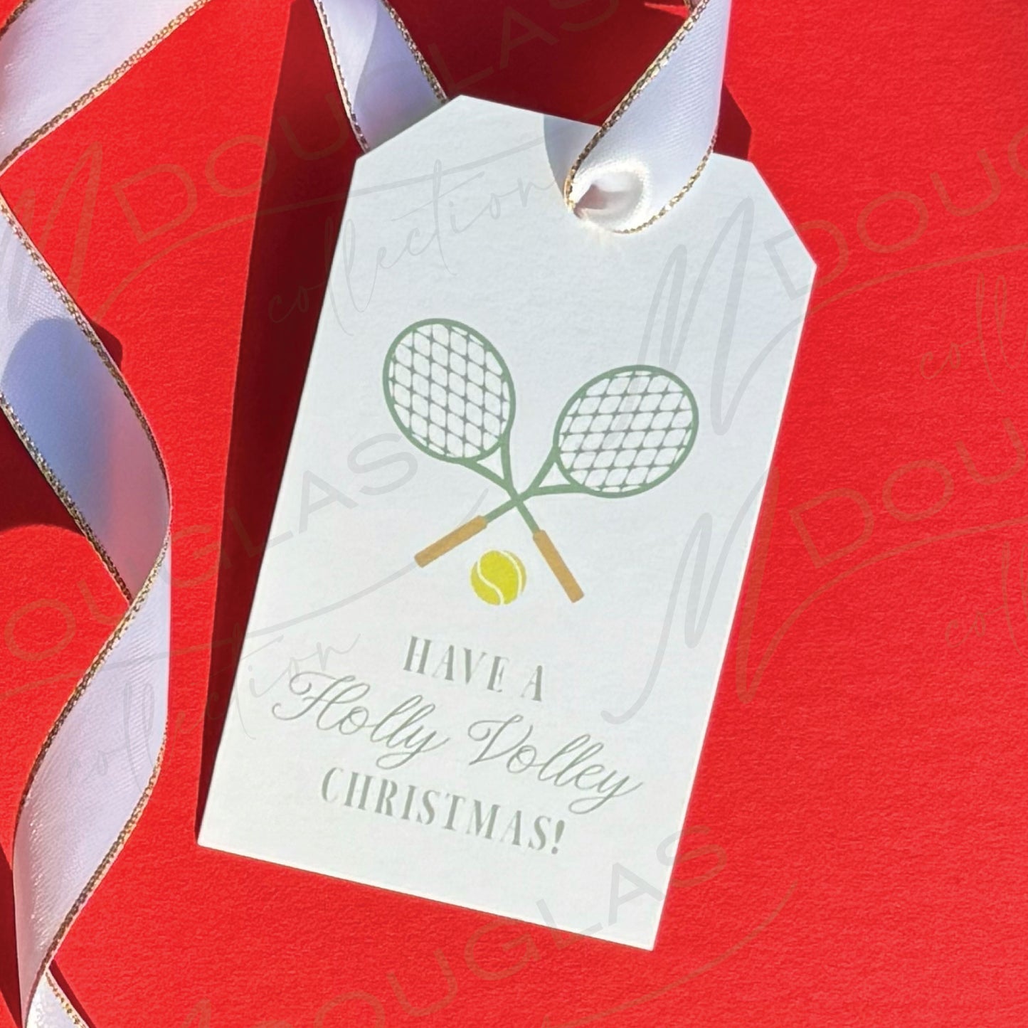 Holly Volley Christmas - Christmas Tag