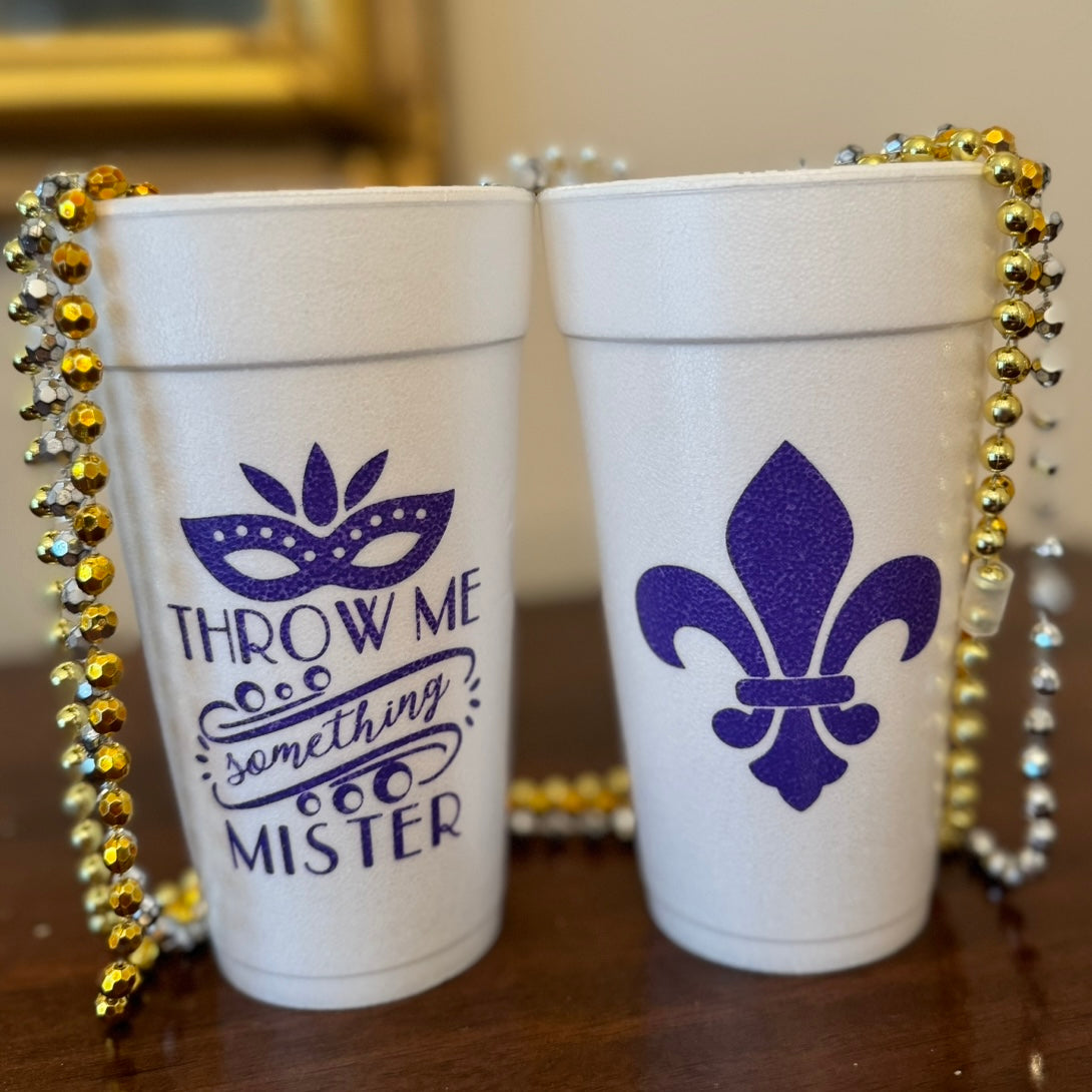 Throw Me Something Mister - Styrofoam Mardi Gras Cups – M. Douglas ...