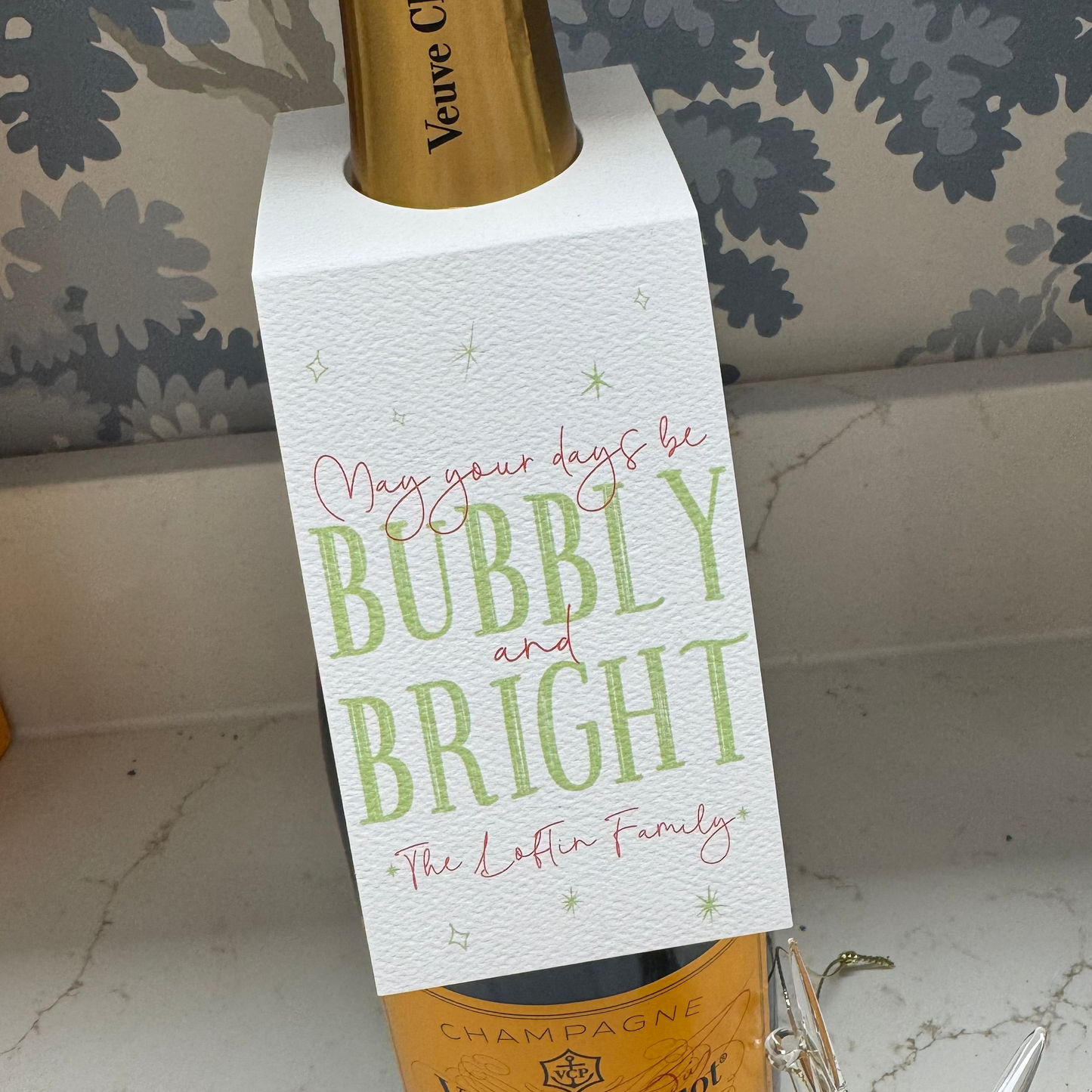 Bubbly & Bright Wine Tag