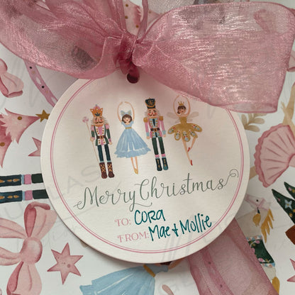 Nutcracker Christmas - Round Christmas Tag