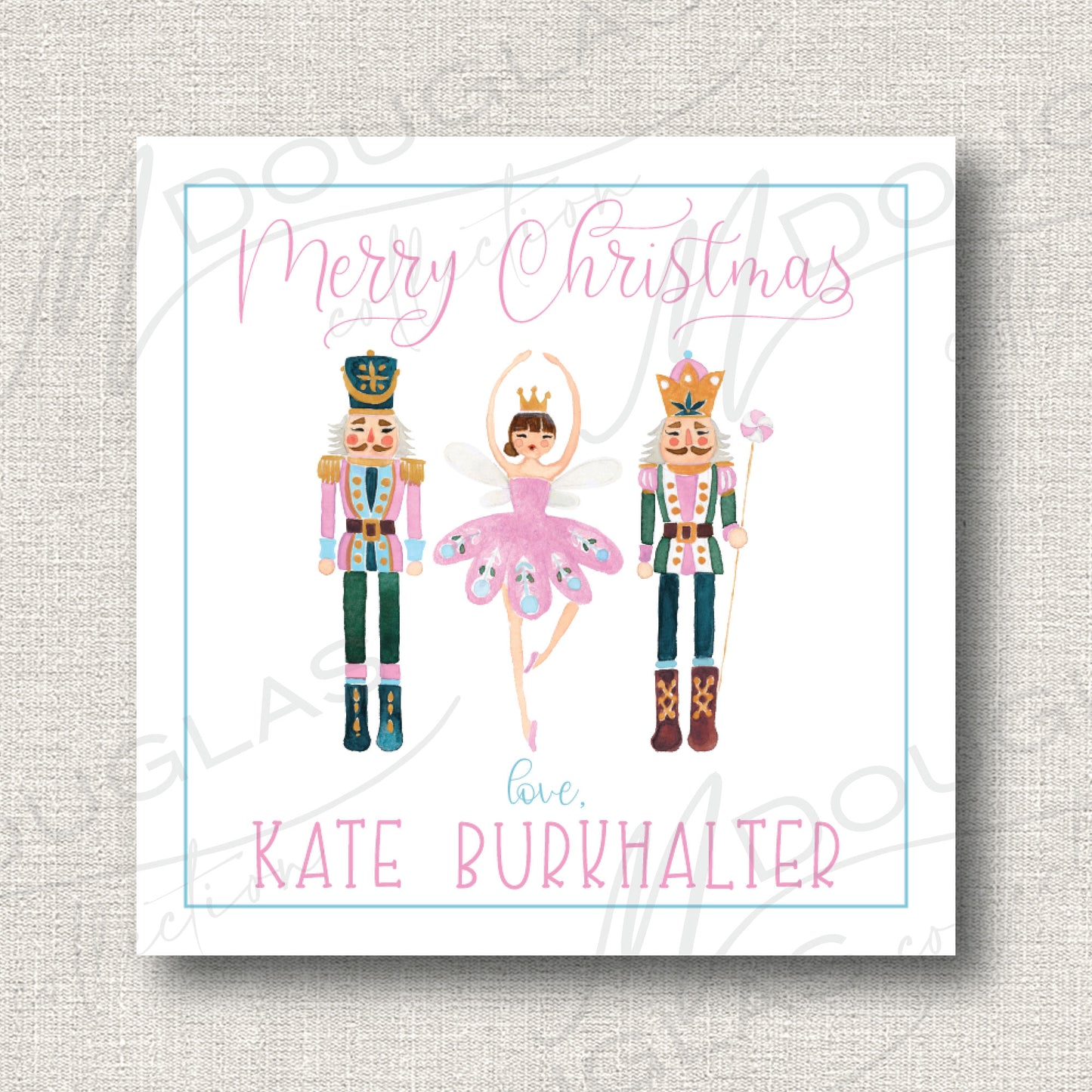 Girly Nutcrackers - Christmas Tag