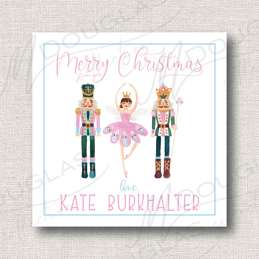 Girly Nutcrackers - Christmas Tag