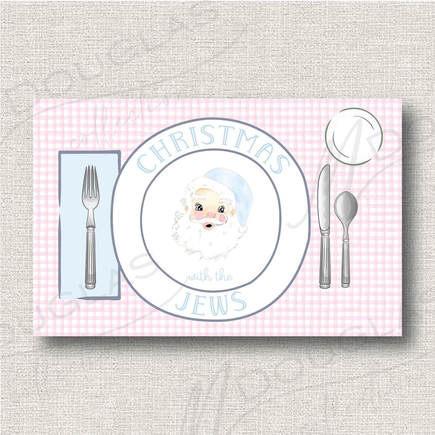 Pastel Santa Placemat Pad