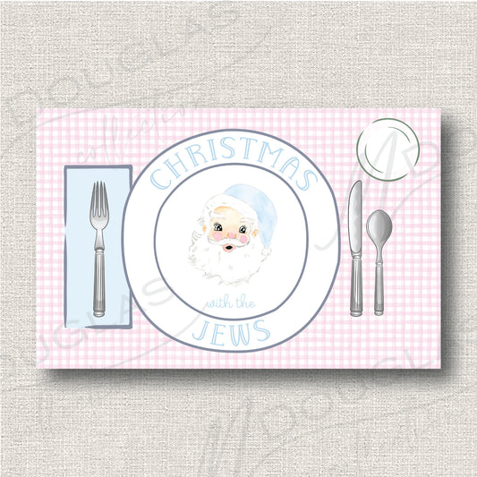 Pastel Santa Placemat Pad