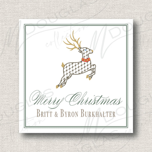 Chic Reindeer -  Christmas Tag