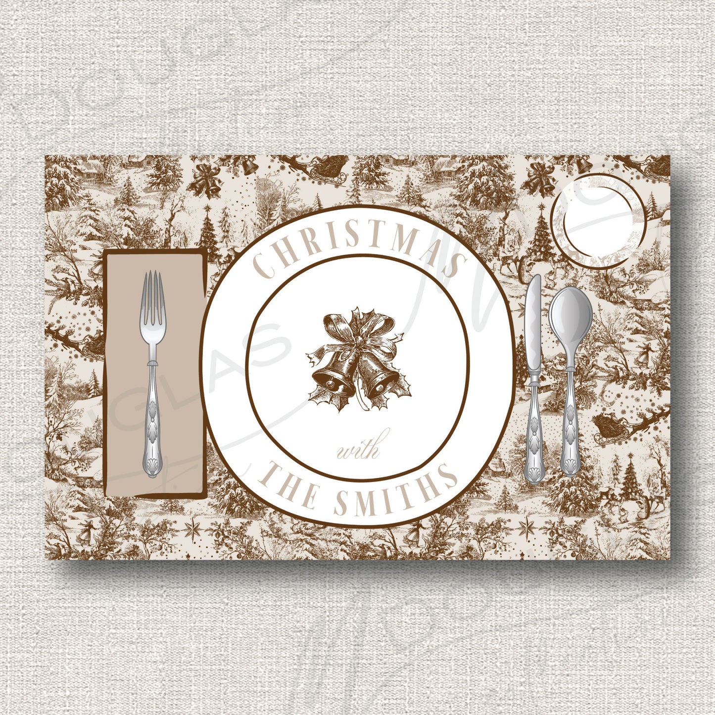 Winter Toile -  Placemat Pad