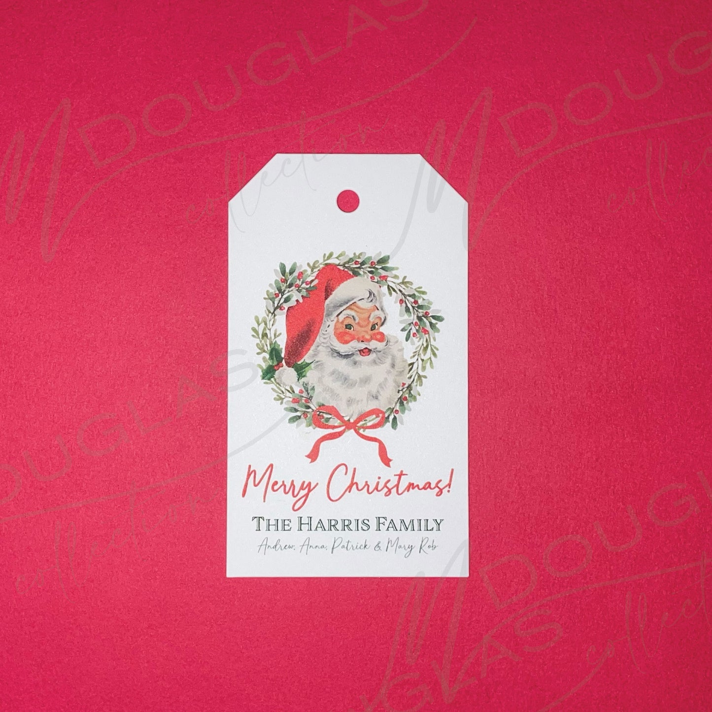 Vintage Santa Christmas Tag