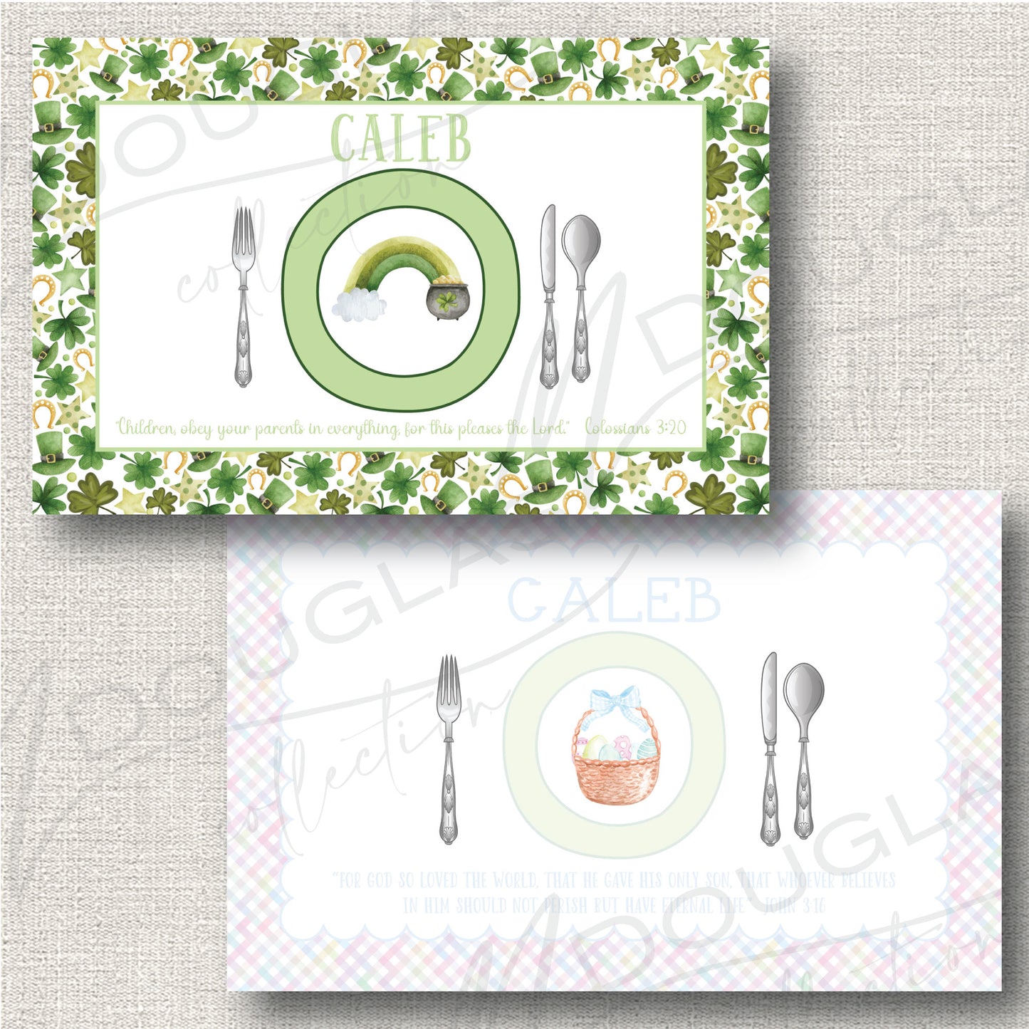 St. Patrick's Day + Easter Placemat