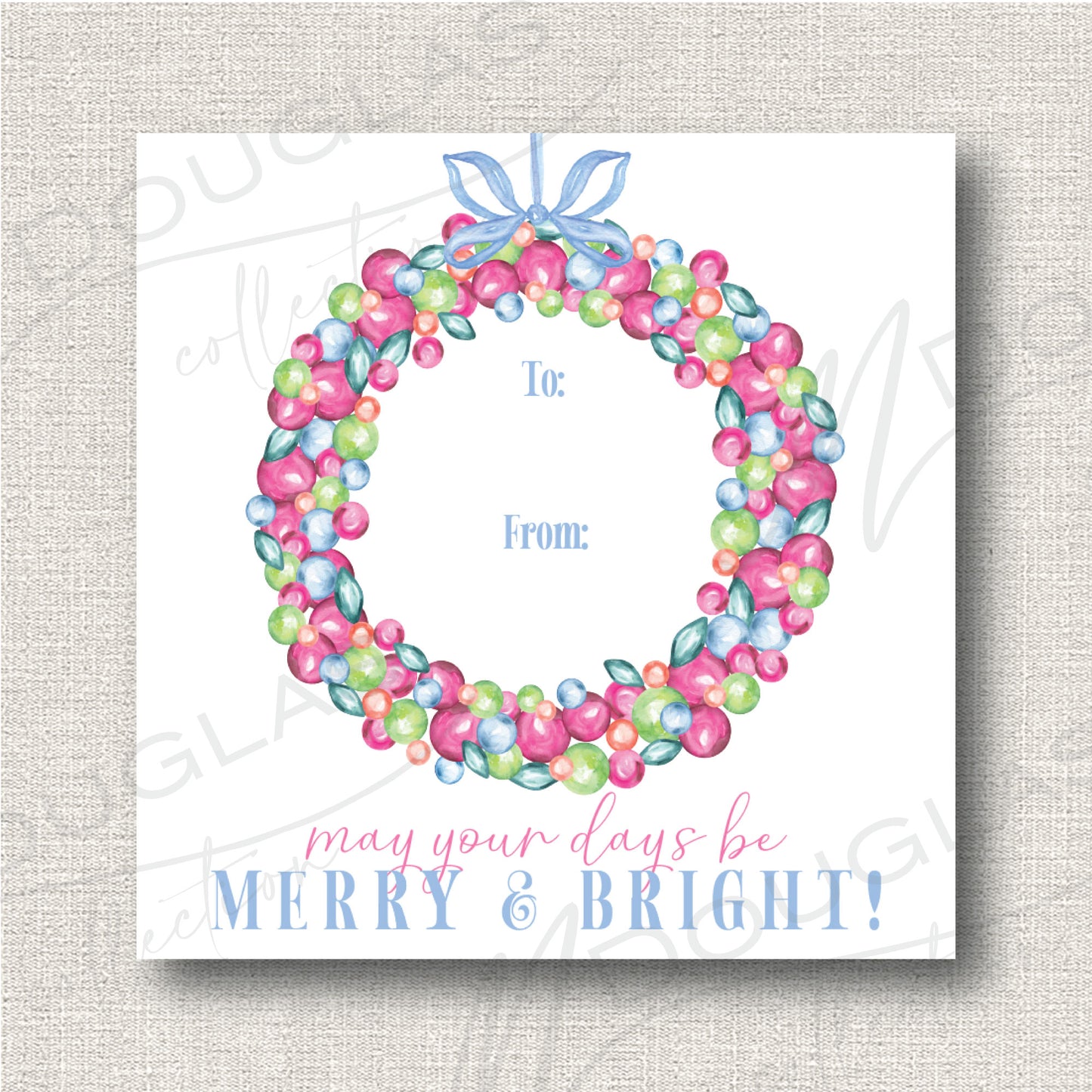 Merry & Bright Christmas Tag